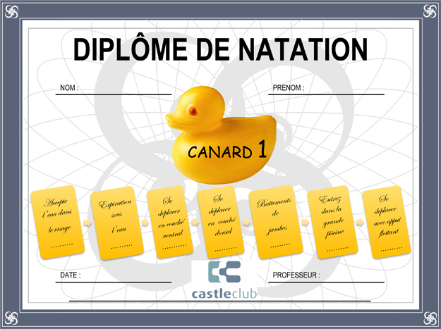 diplome natation 800m